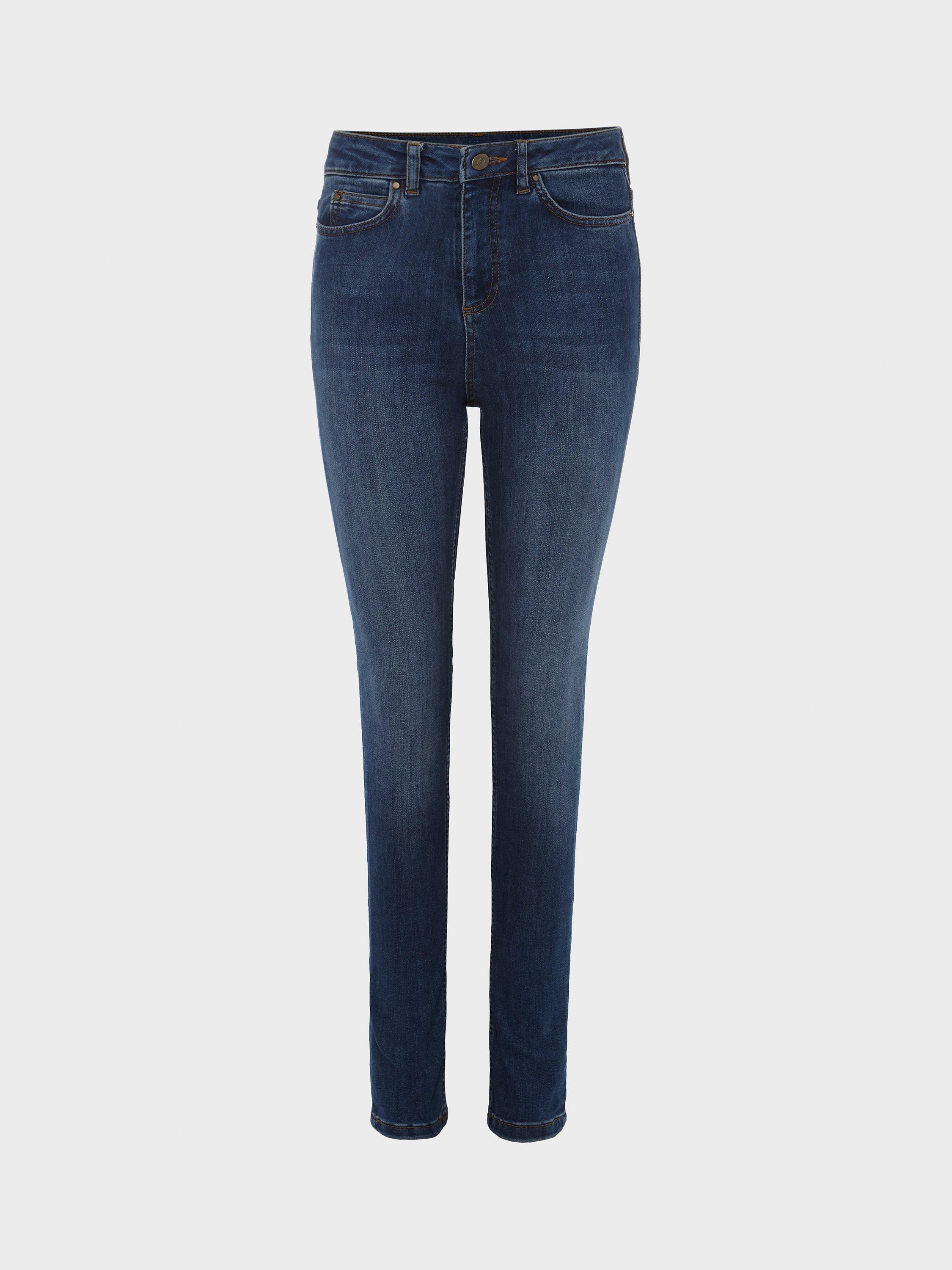 Product image 7 of 7, which shows Hobbs Gia Sculpting Skinny Jeans, Mid Wash, 18
