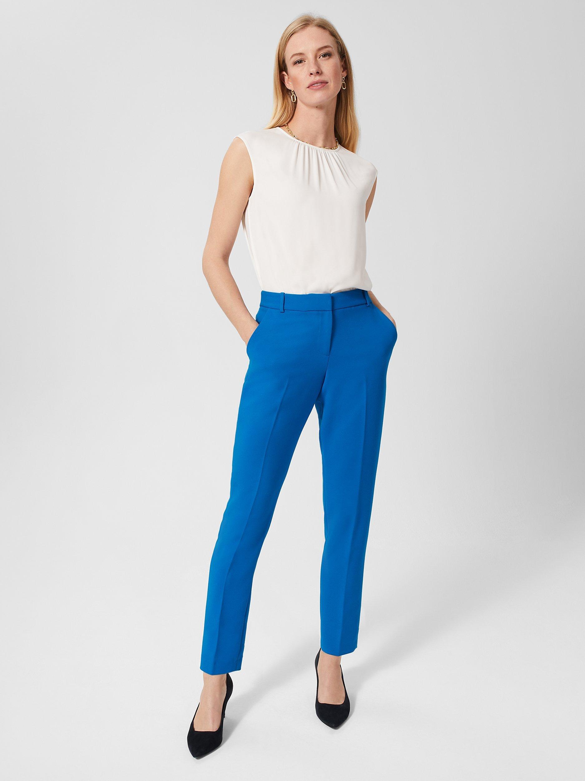 Hobbs Petite Suki Trousers, Imperial Blue