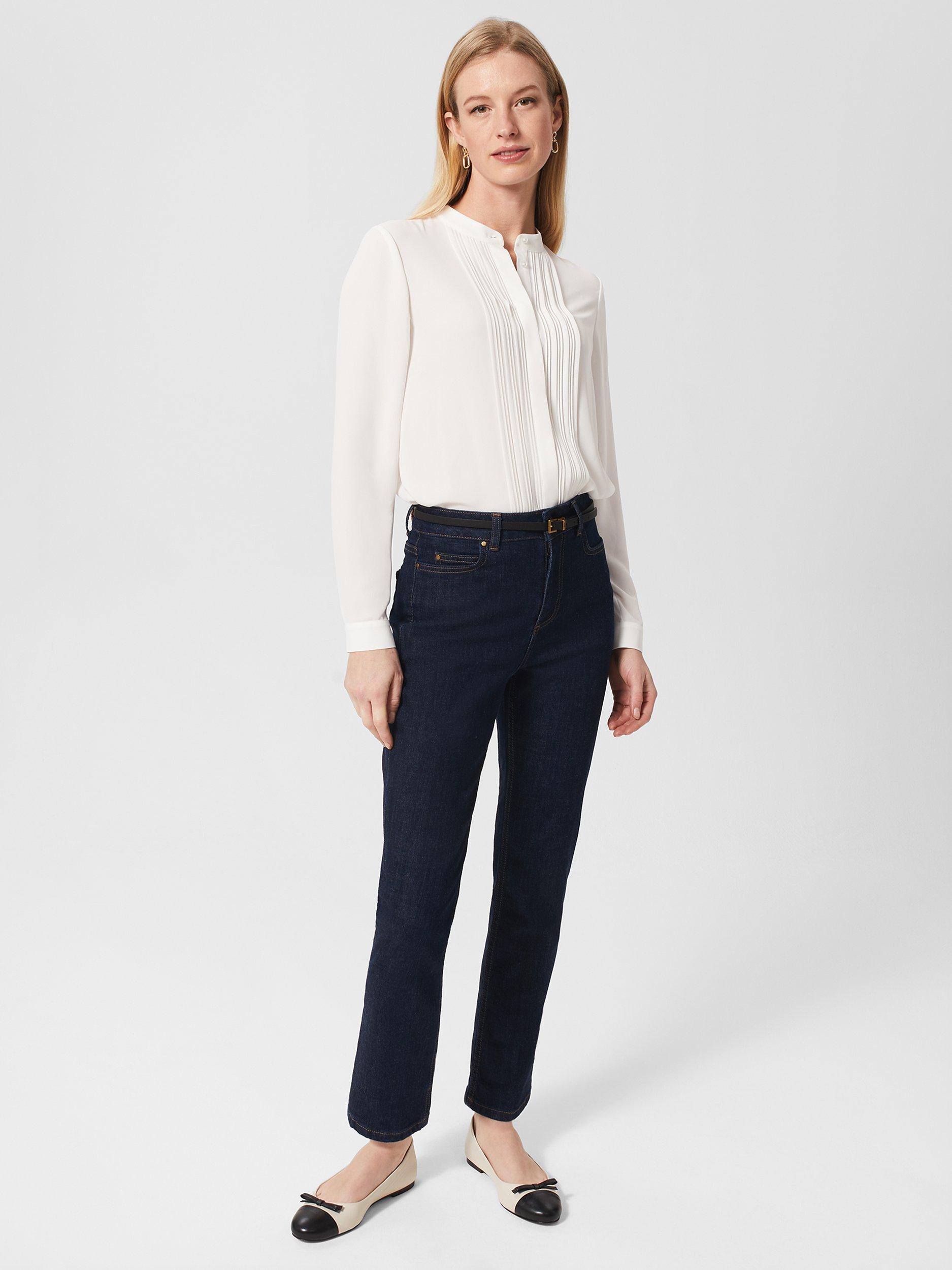 Hobbs Iva Cotton Jeans, Indigo