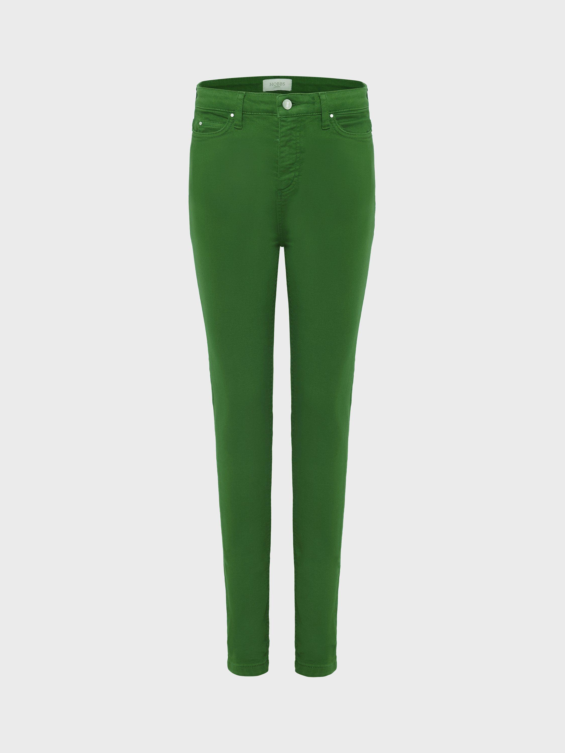 Hobbs Gia Sculpting Skinny Jeans, Pea Green, 6