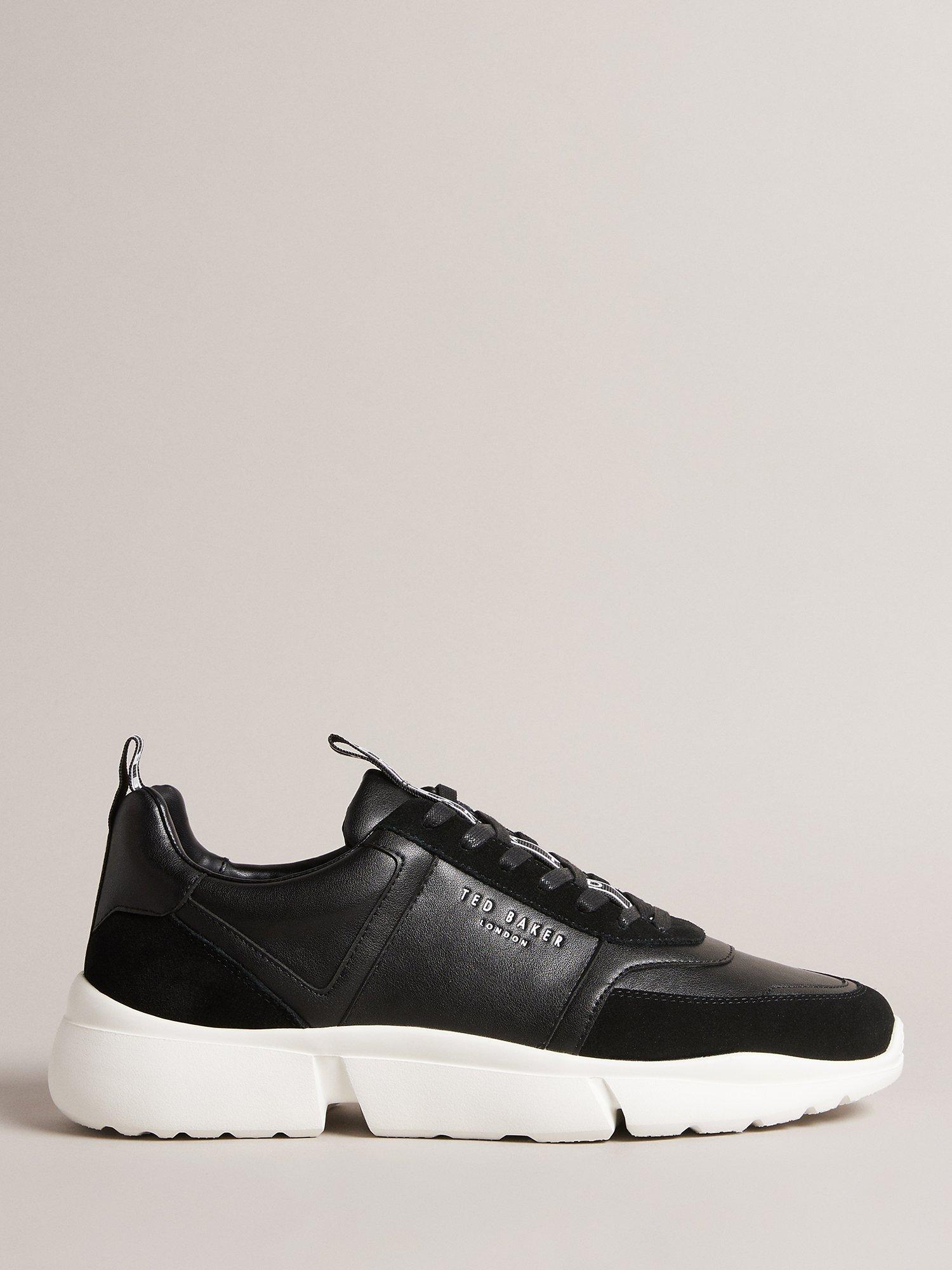 Ted Baker Cecylew Leather Lace Up Trainers, Black