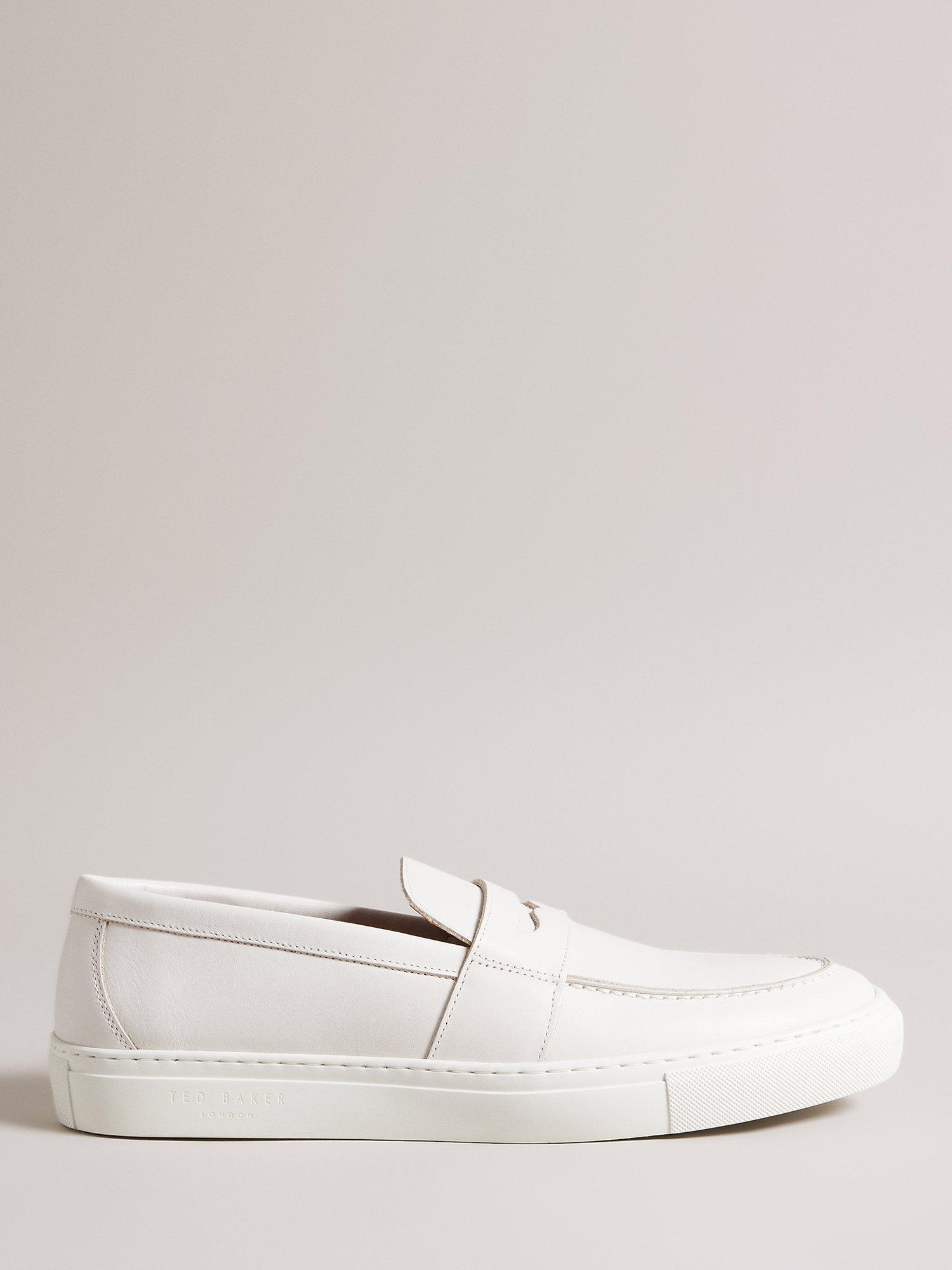 Ted Baker Hecter Leather Loafer Trainers, Stone