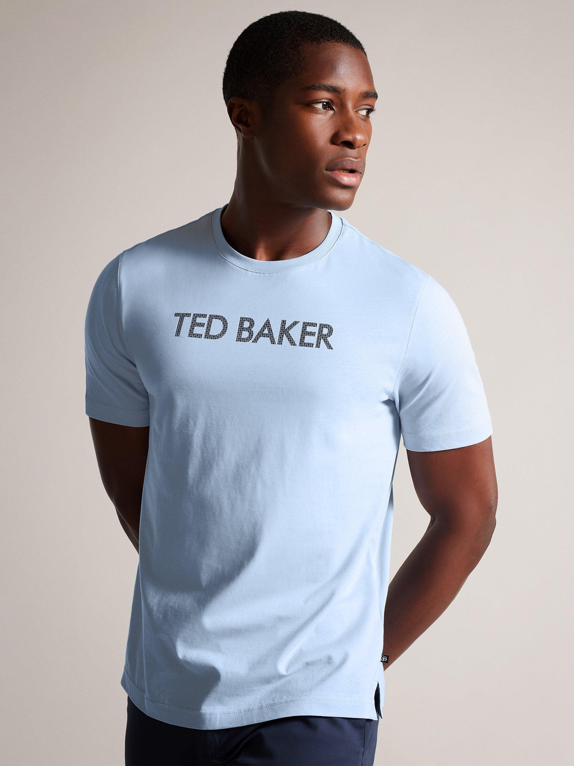 Ted Baker Vonisha Short Sleeve Printed T-Shirt, Blue, Pl-blue