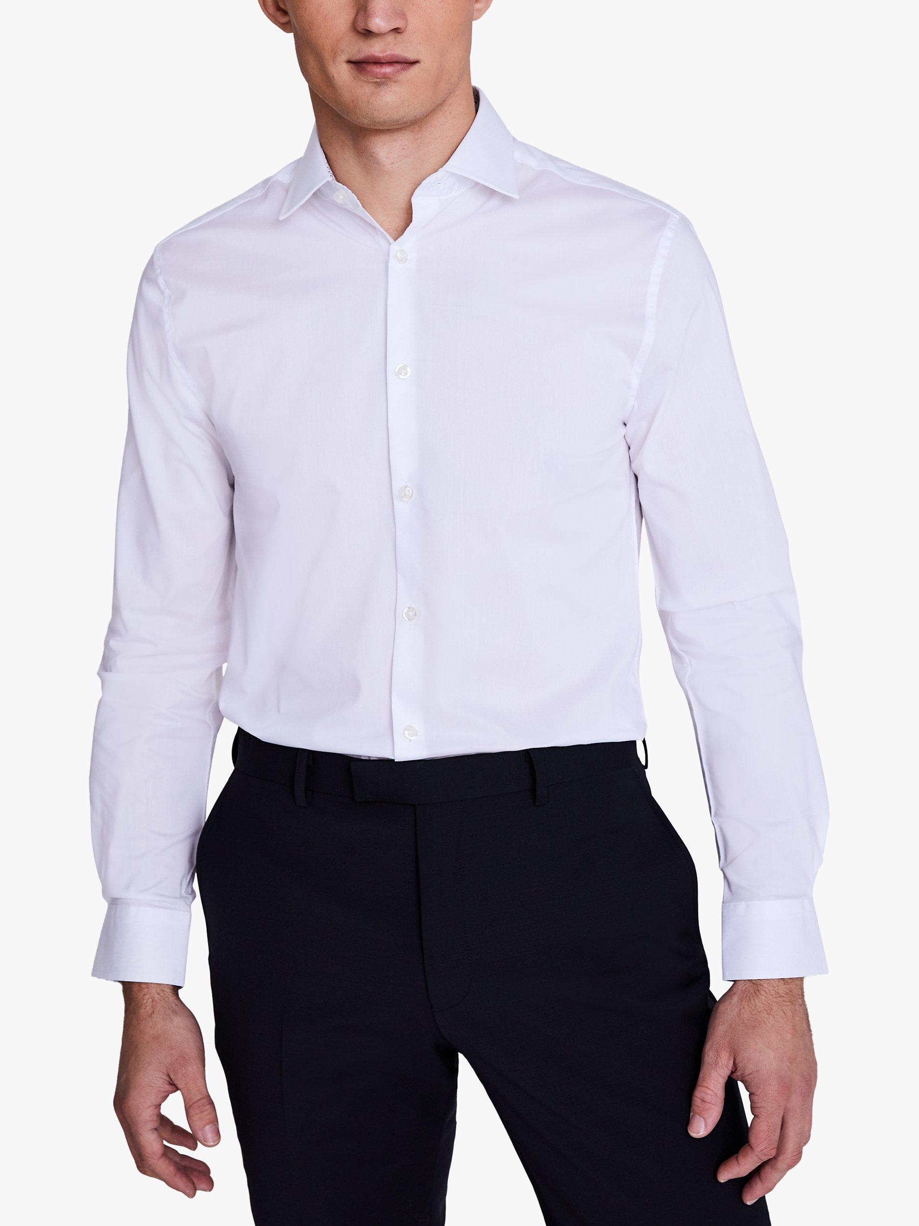 Moss Slim Fit Stretch Shirt, White