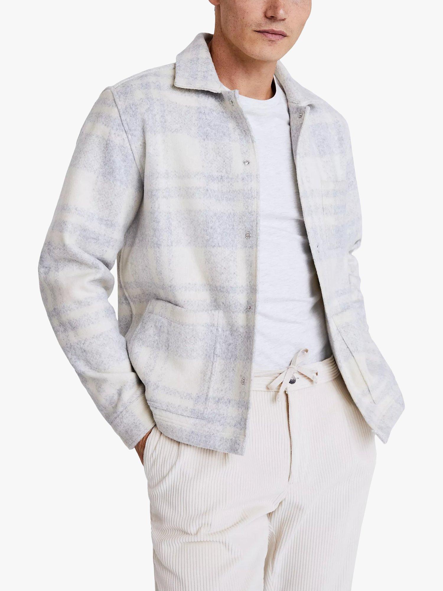 Moss Wool Blend Check Chore Shacket, Neutral
