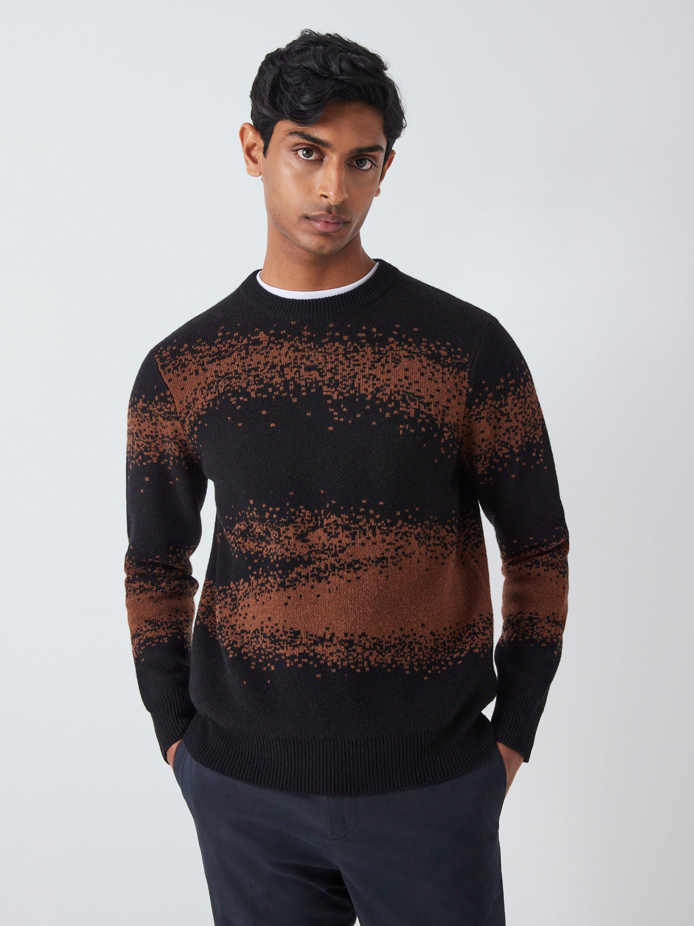 Kin Lambswool Intarsia Crew Jumper, Tortoise Shell