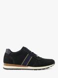 Dune London Treck Leather Stripe Webbing Lace Up Trainers