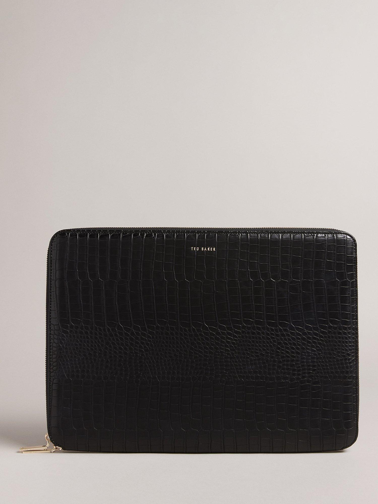 Ted Baker Stelia Imitation Croc 15' Laptop Pouch, Black