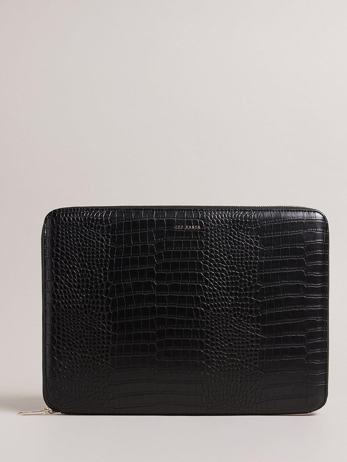 Ted Baker Steliaa Imitation Croc 13' Laptop Pouch, Black