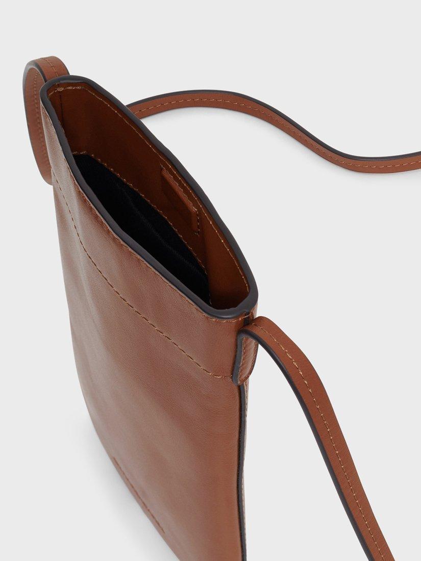 Gerard Darel Ladyphone Small Smooth Leather Bag, Cognac, One Size