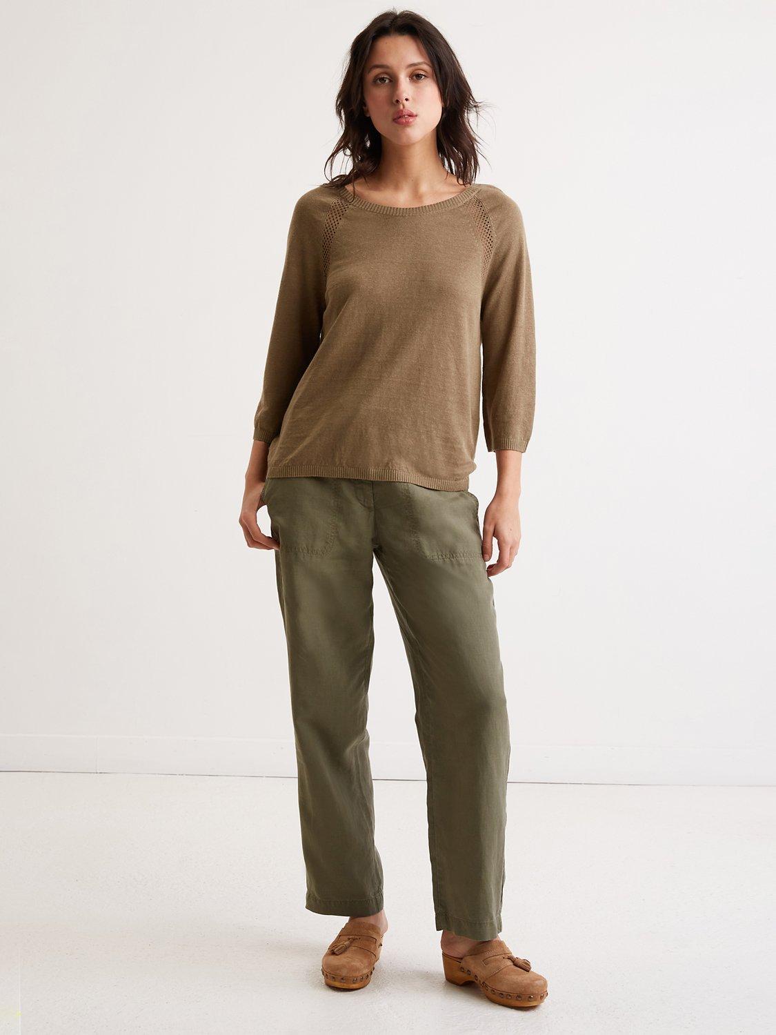 Gerard Darel Pullover Lanna Linen Jumper, Khaki Green