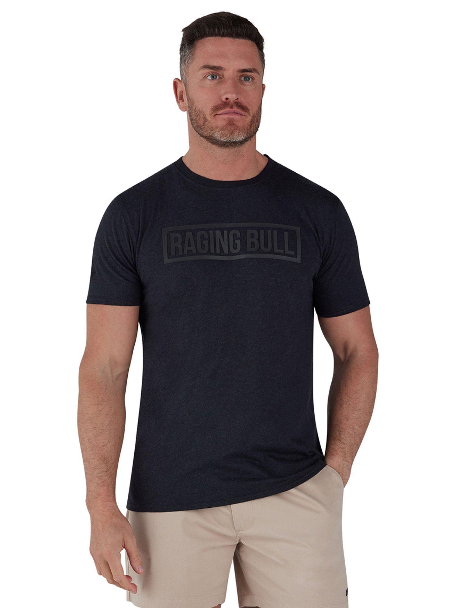 Raging Bull High Build Block Logo T-Shirt, Black
