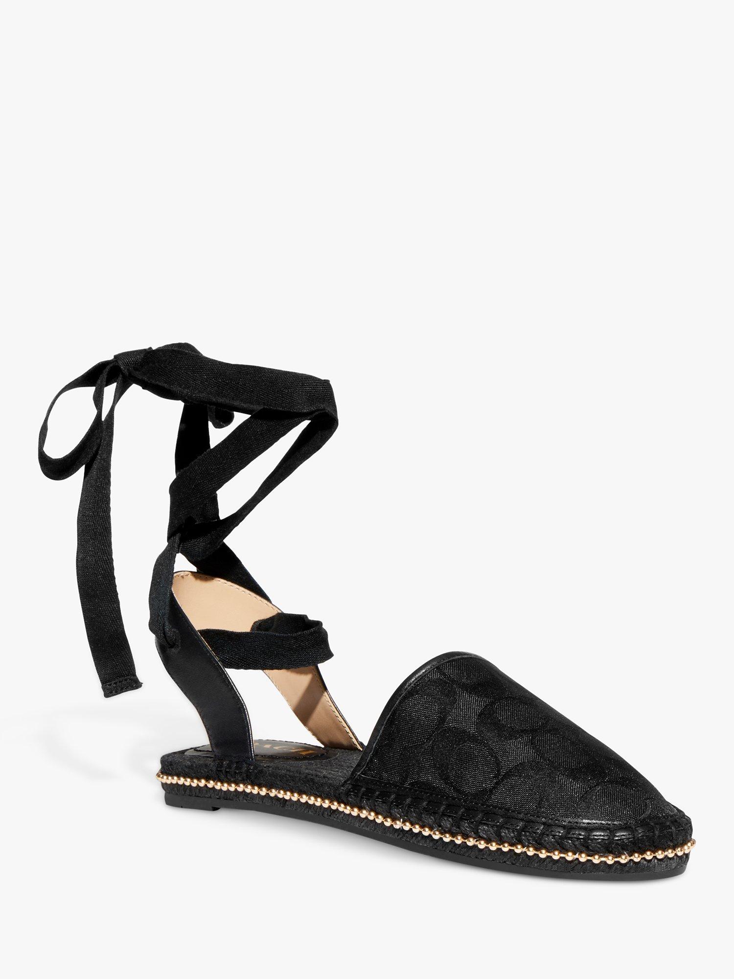 Coach Corinne Espadrille Sandals, Black