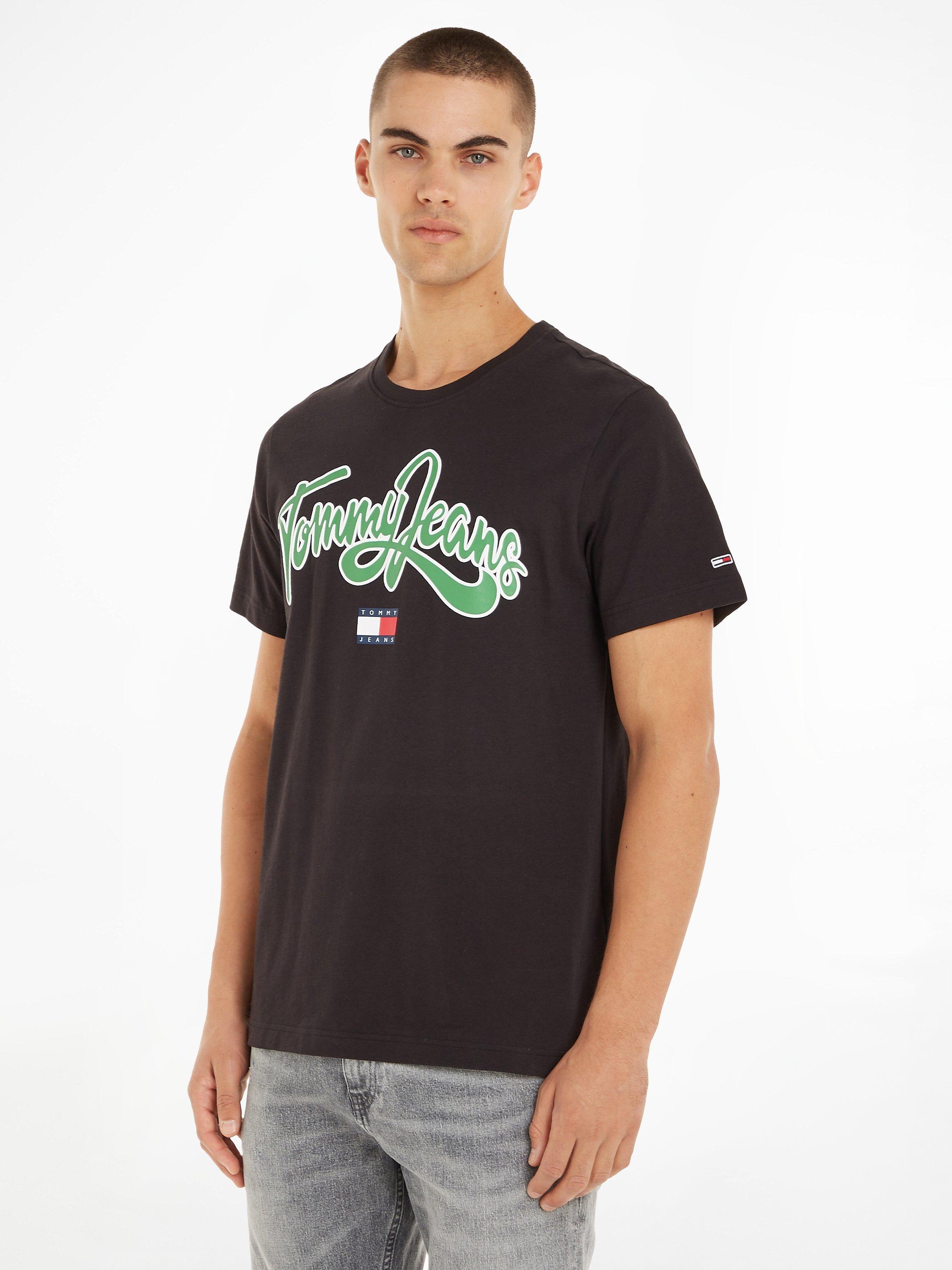 Tommy Jeans Organic Cotton Pop Logo T-Shirt, Black