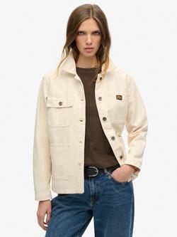 Superdry Organic Cotton Vintage Chore Jacket, Oatmeal