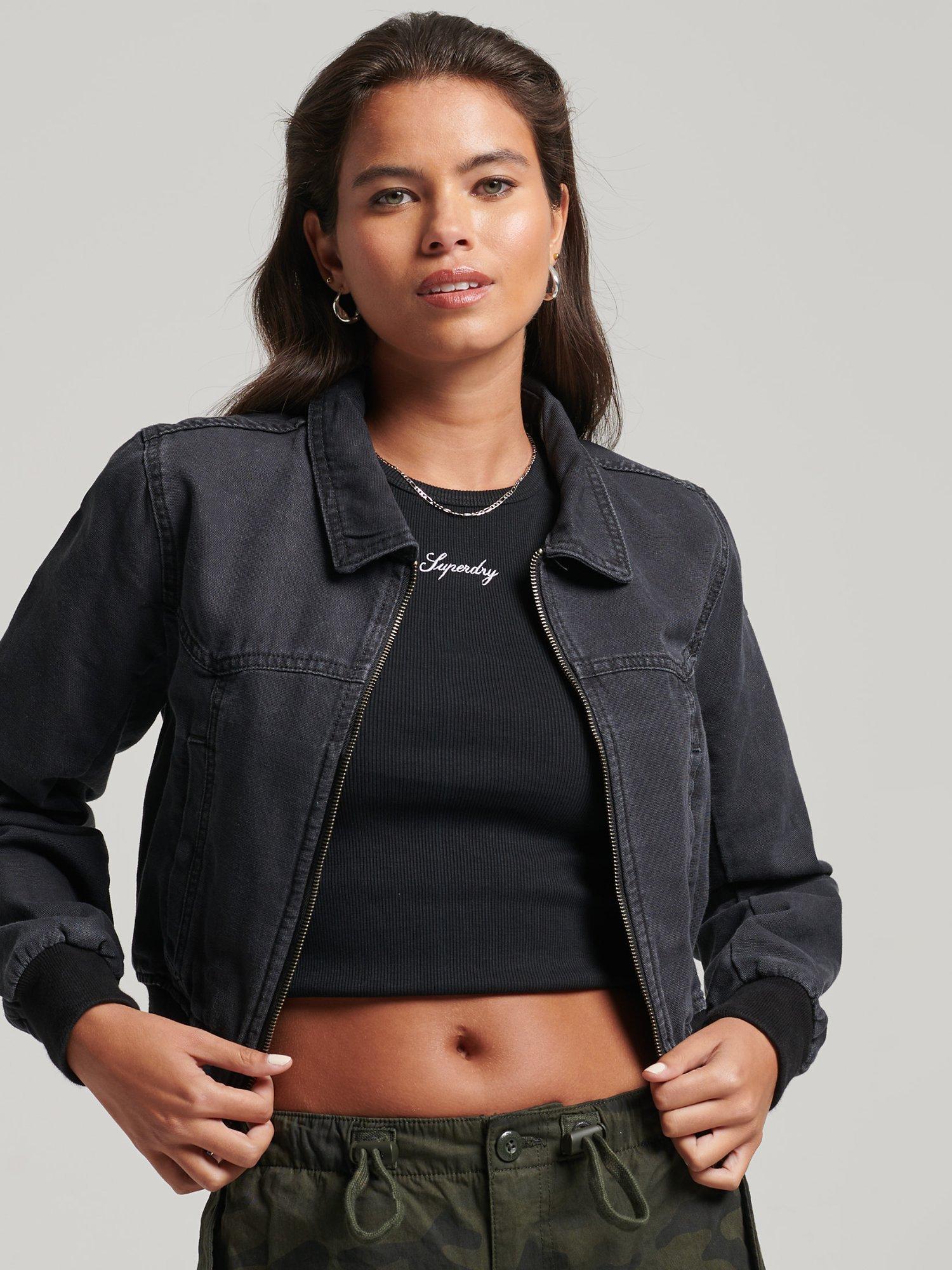 Superdry Indie Club Canvas Jacket, Black