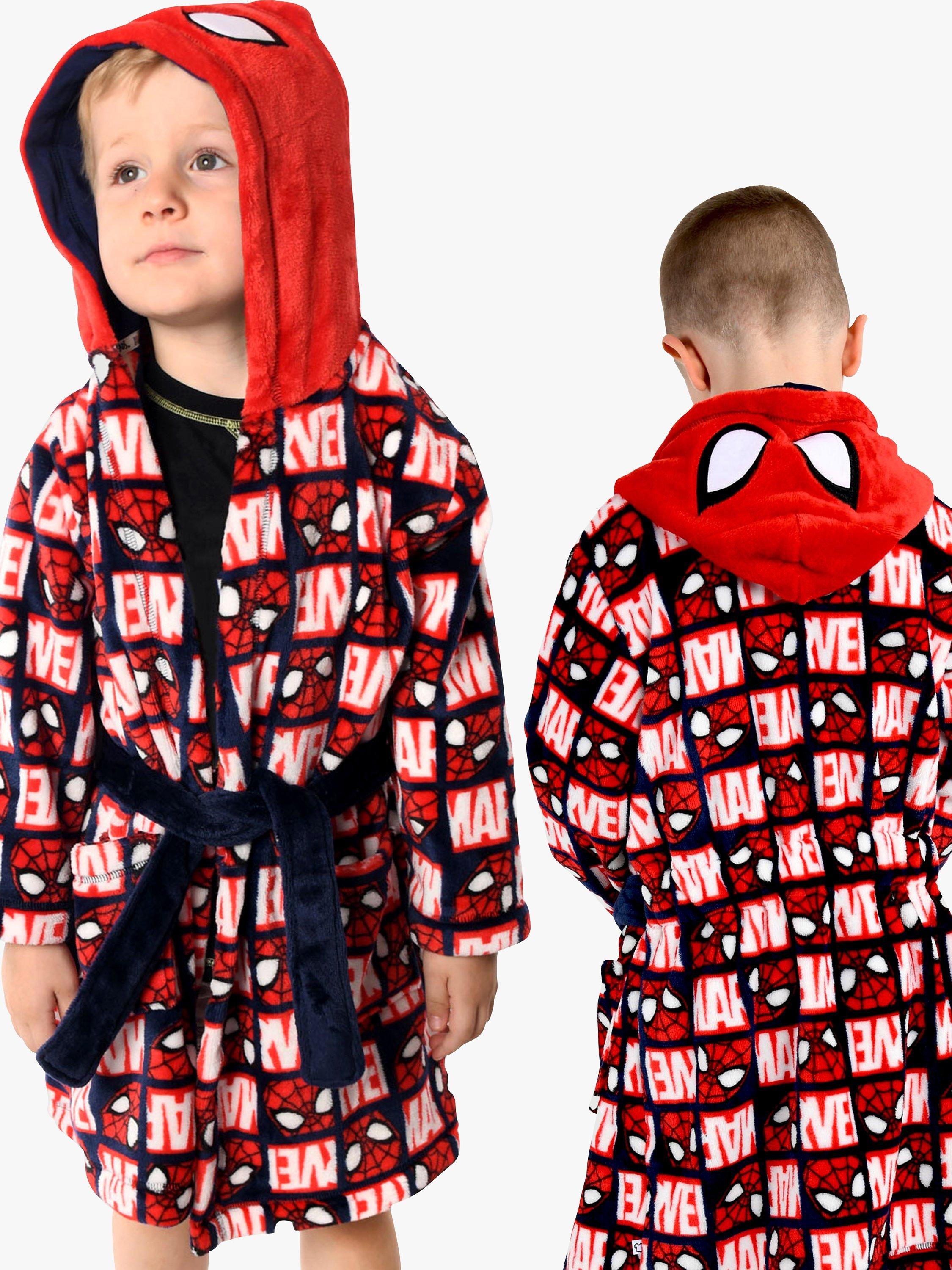 Brand Threads Kids Spiderman Dressing Gown Red Multi