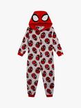 Brand Threads Kids' Spiderman Onesie, Red/Grey