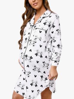 Brand Threads Maternity Mickey Mouse Nightdress, White, White