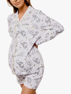 Brand Threads Maternity Winnie the Pooh Pyjama Set, White, White