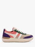 Gola Classics Raven Lace Up Trainers, Wheat/Coral/Purple