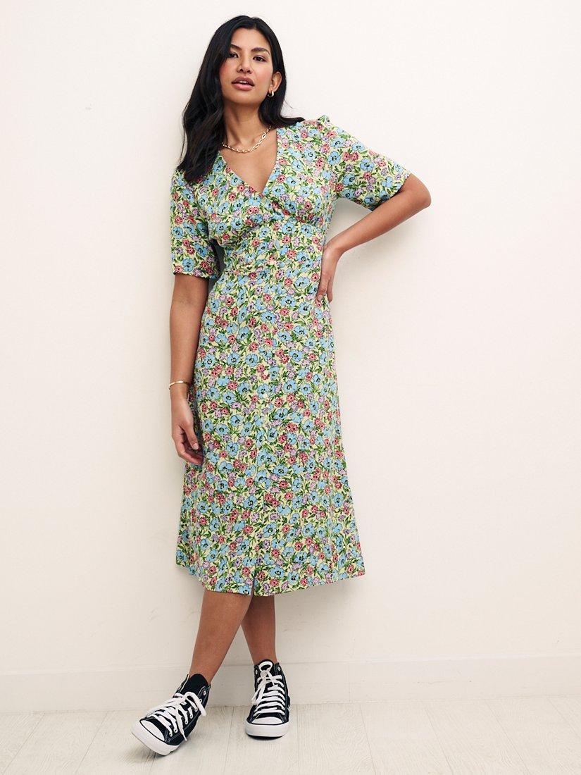 Nobody's Child Alexa Harmony Floral Midi Dress, Green