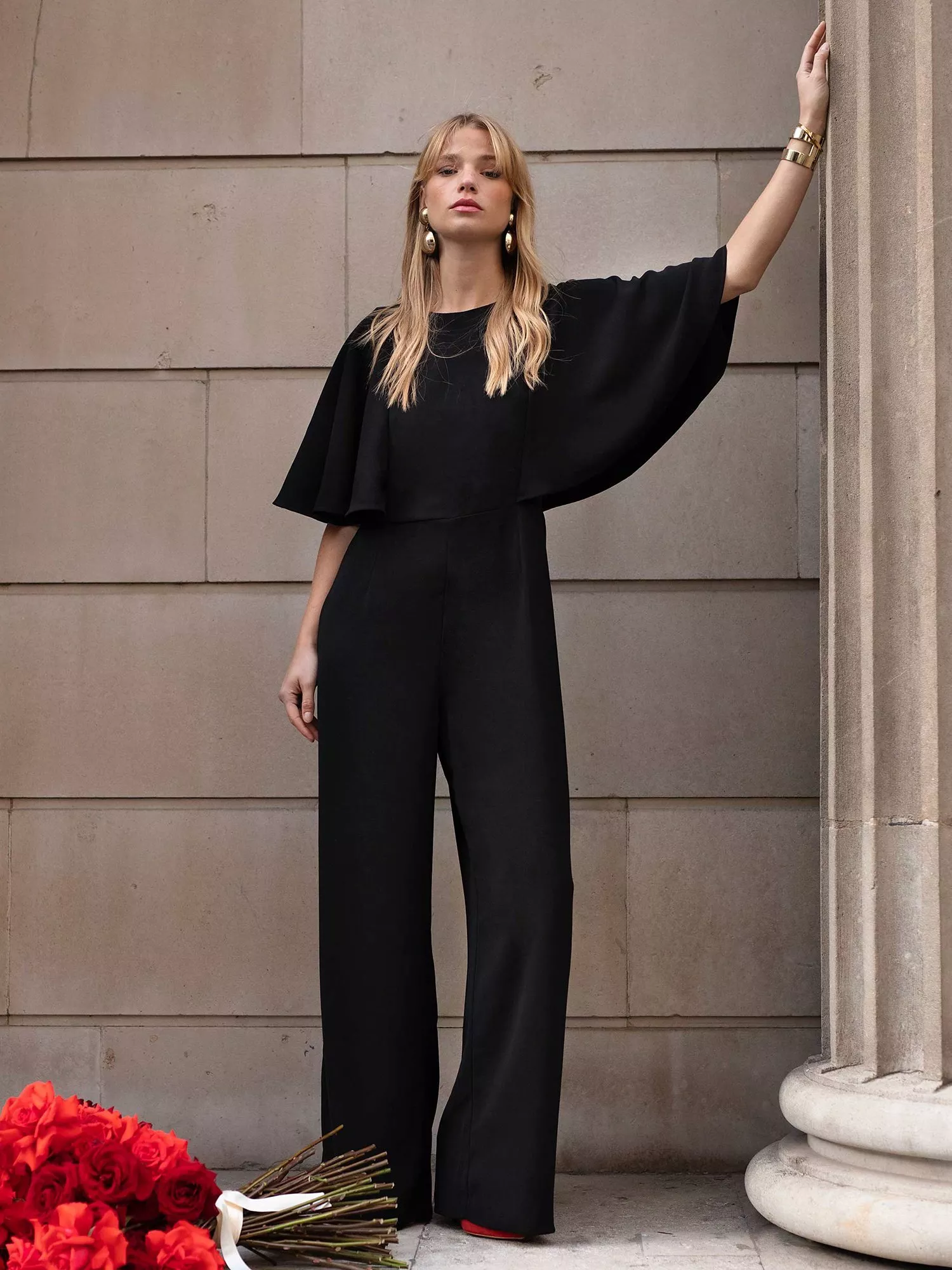 Asos design flutter sleeve jumpsuit online