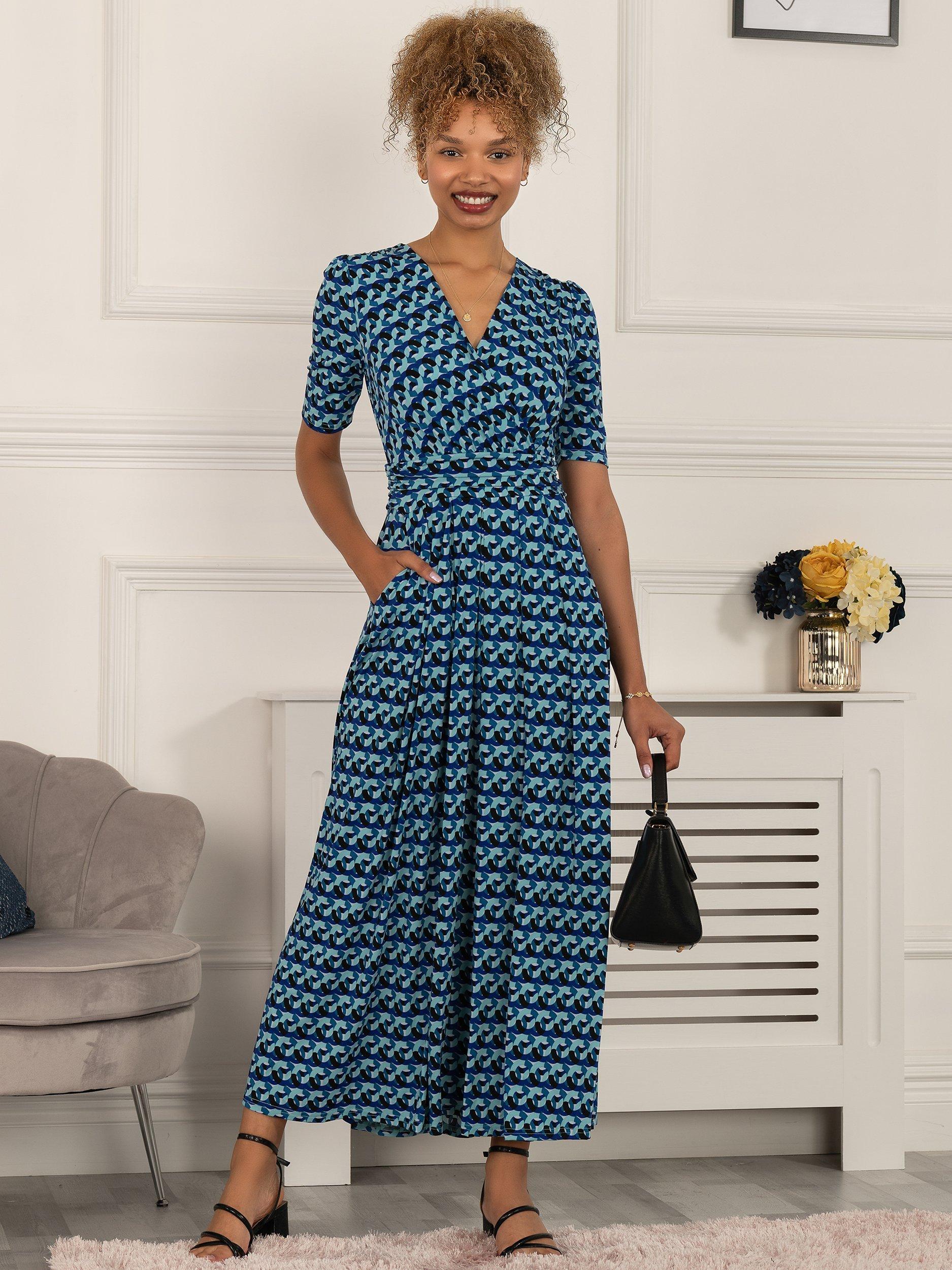 Jolie Moi Georgia Geometric Print Maxi Dress