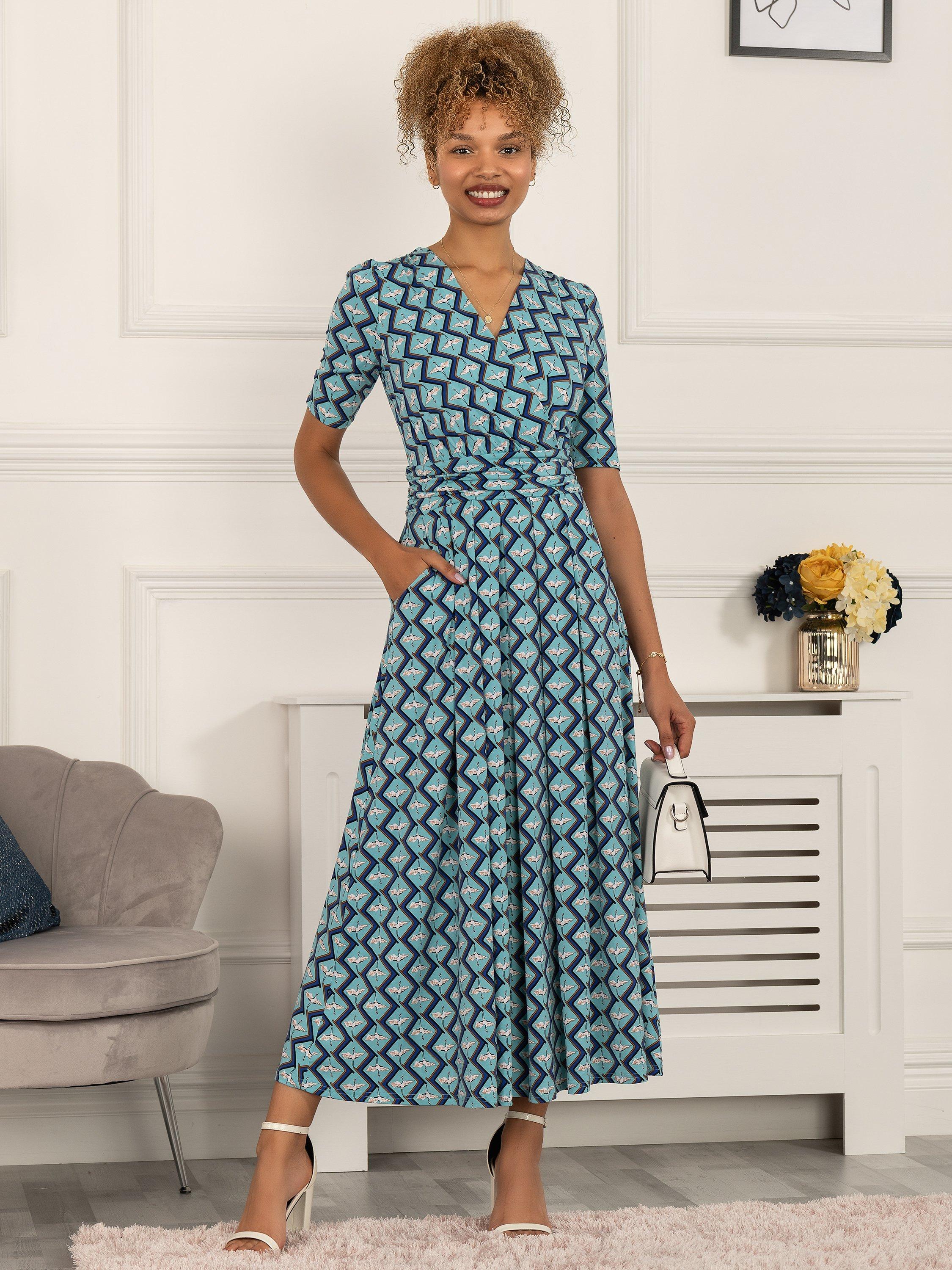 Jolie Moi Paislyn Pleat Front Jersey Maxi Dress