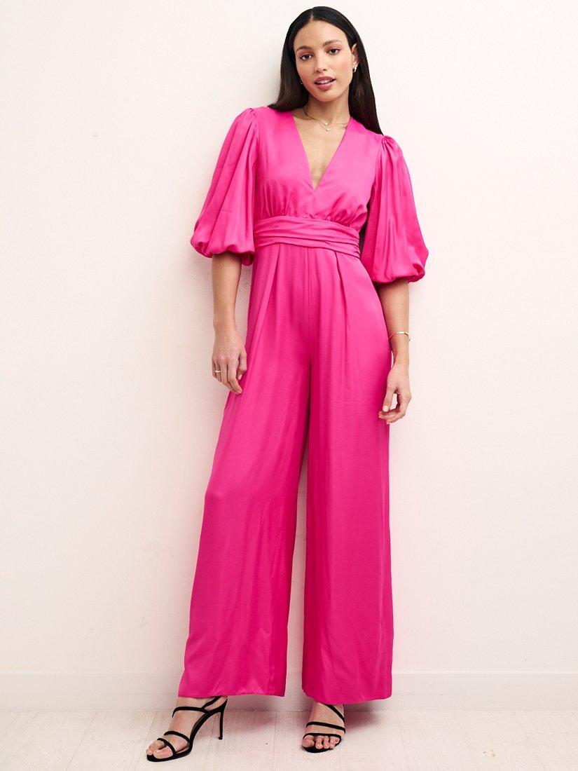 Nobody's Child Melita Satin Jumpsuit, Pink