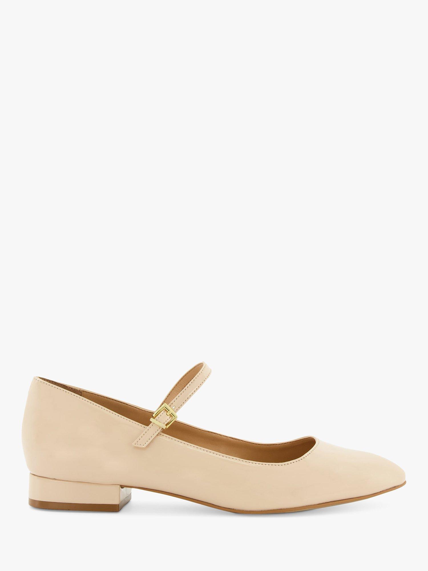 Dune Hipplie Mary Jane Shoes, Blush-patent