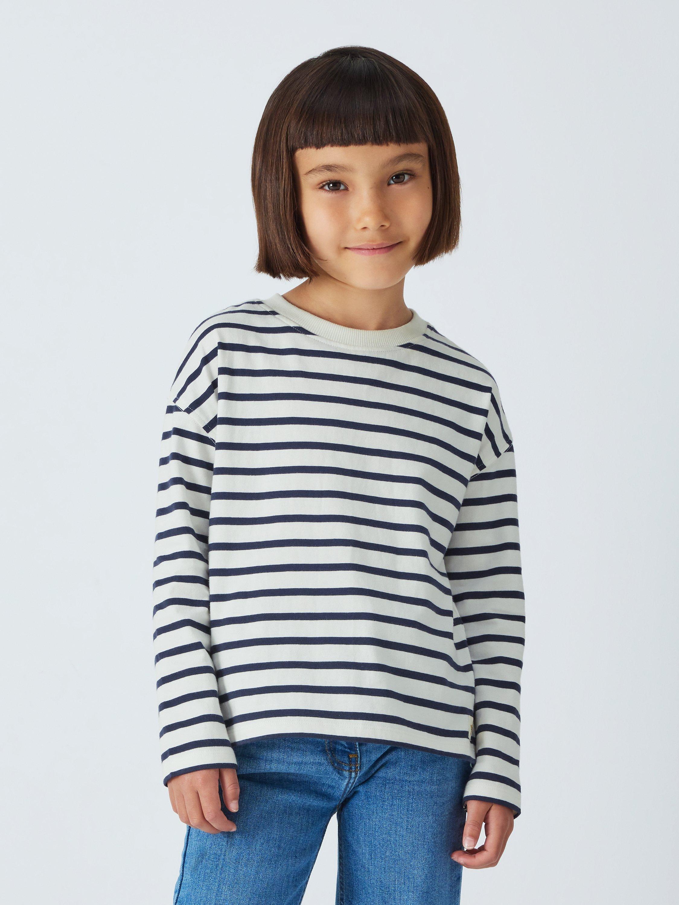 John Lewis Kids' Breton Stripe Jersey Top