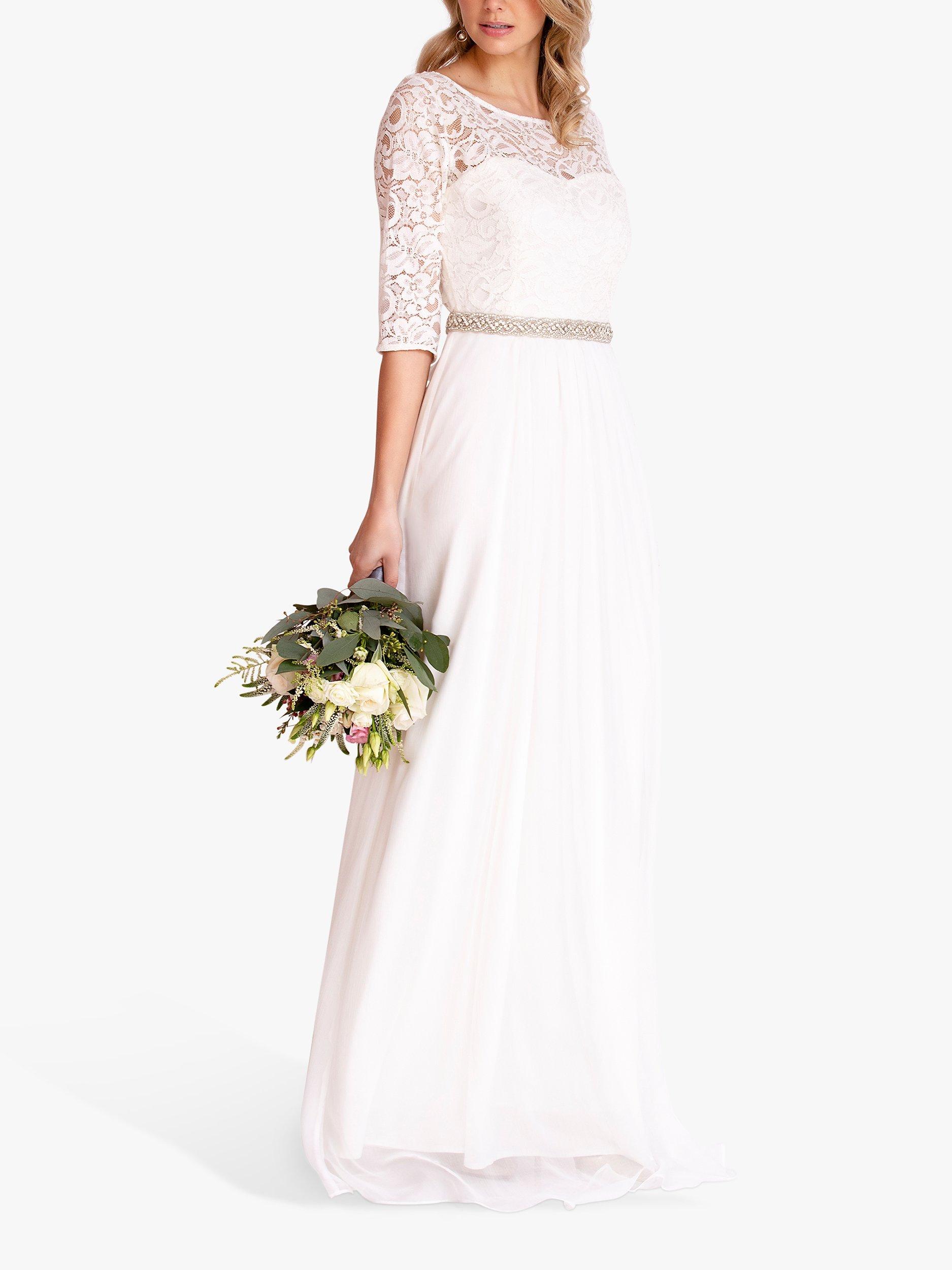 Alie Street Opal Silk Wedding Gown Ivory