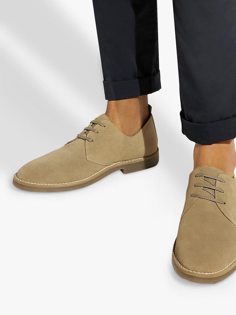 Product image 6 of 6, which shows Dune London Brooked Suede Chukka Shoes, Stone, EU40