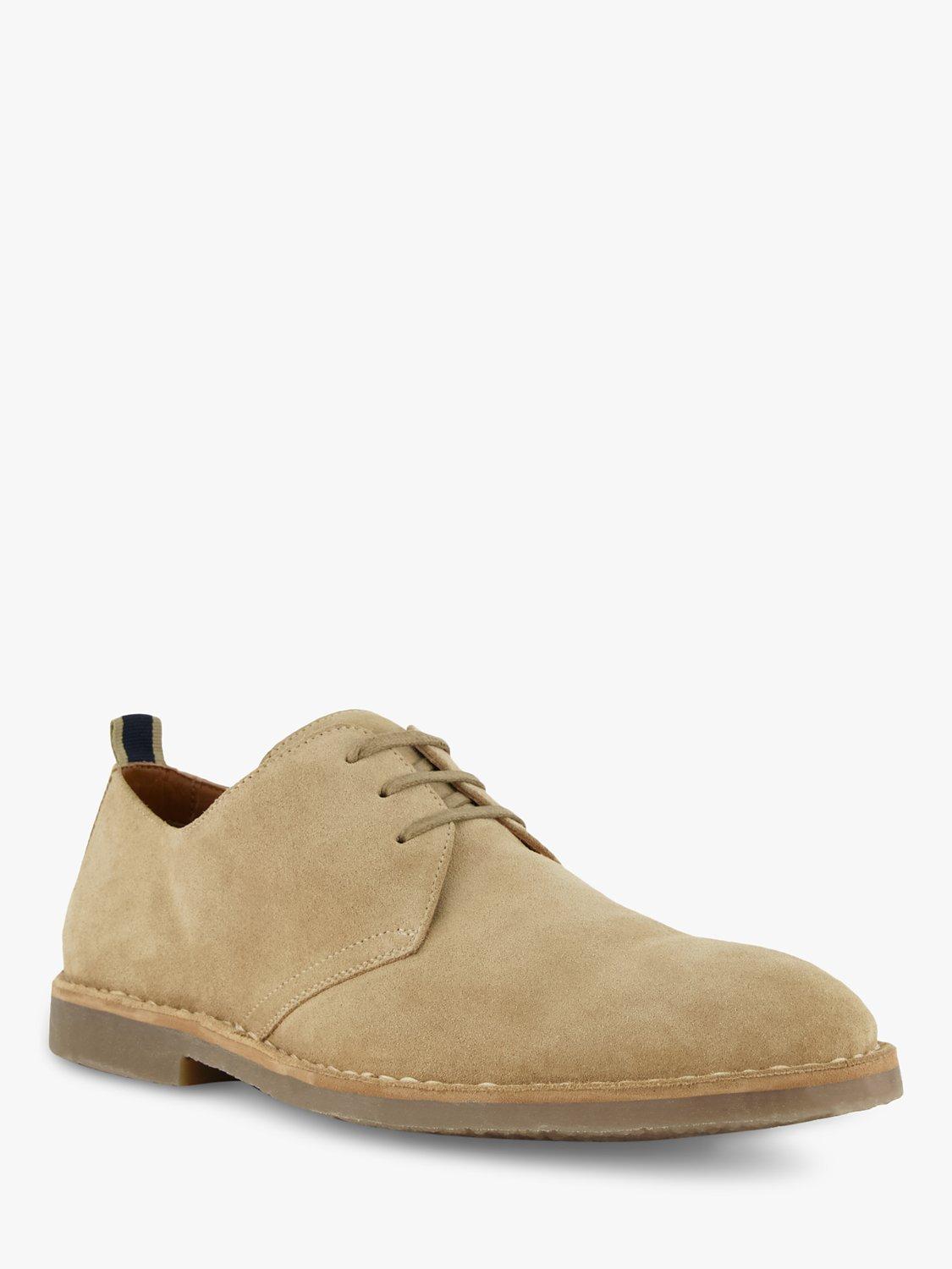 Product image 2 of 6, which shows Dune London Brooked Suede Chukka Shoes, Stone, EU40
