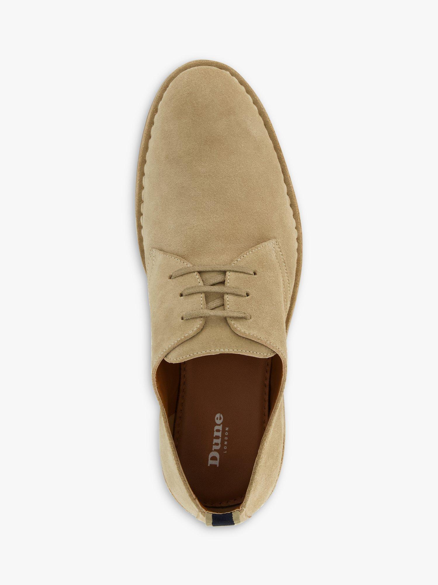 Product image 4 of 6, which shows Dune London Brooked Suede Chukka Shoes, Stone, EU40