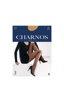 Charnos 24/7 15 Denier Sheer Tights, Pack of 3 - view 2, Champagne