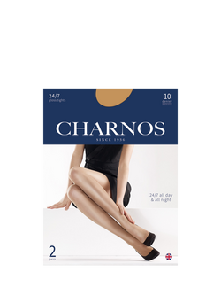 Charnos 24/7 10 Denier Sheer Tights, Pack of 2 - view 2, Champagne