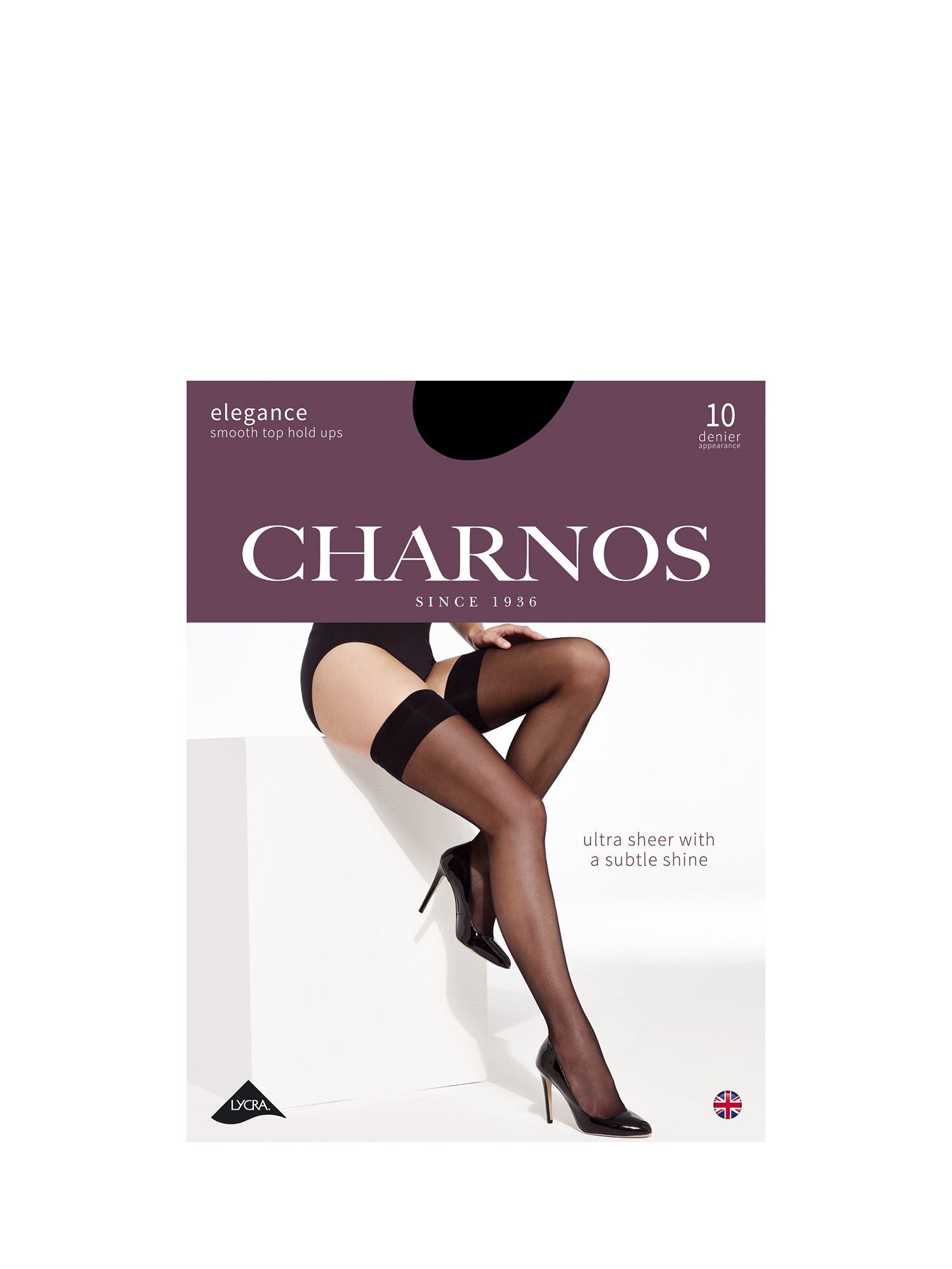 Charnos 10 Denier Elegance Hold Ups, Black, S