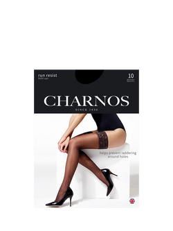 Charnos 10 Denier Run Resistant Hold-Ups, Black - view 2, Black