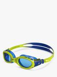 Speedo Biofuse Flexiseal Swimming Goggles, Blue/Green