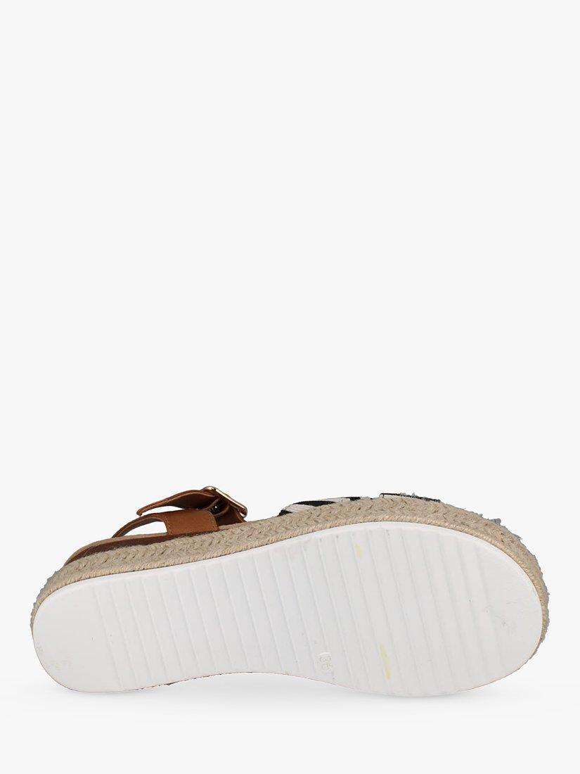 Product image 4 of 4, which shows Westland by Josef Seibel Madison 01 Espadrille Style Footbed Sandals, Black/Multi, 8