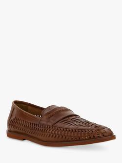 Dune London Brickles Casual Woven Loafers - view 2, Tan-leather