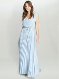 Gina Bacconi Chelsey Pleated Chiffon Maxi Dress