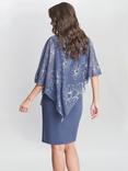 Gina Bacconi Fiona Floral Cape Shift Dress