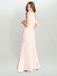 Gina Bacconi Caprice Chiffon Pleated Maxi Dress