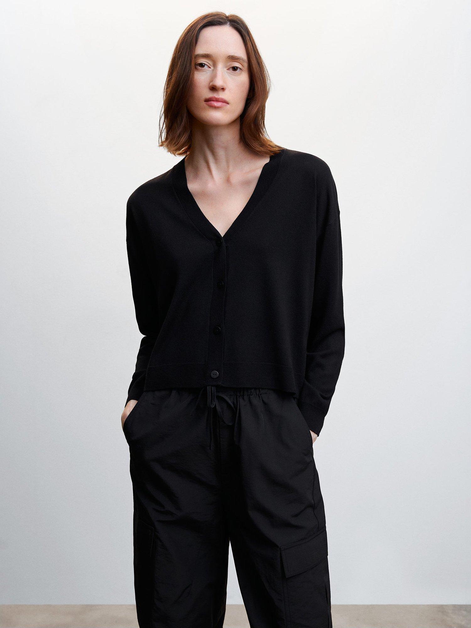 Mango Lucca Cardigan, Black