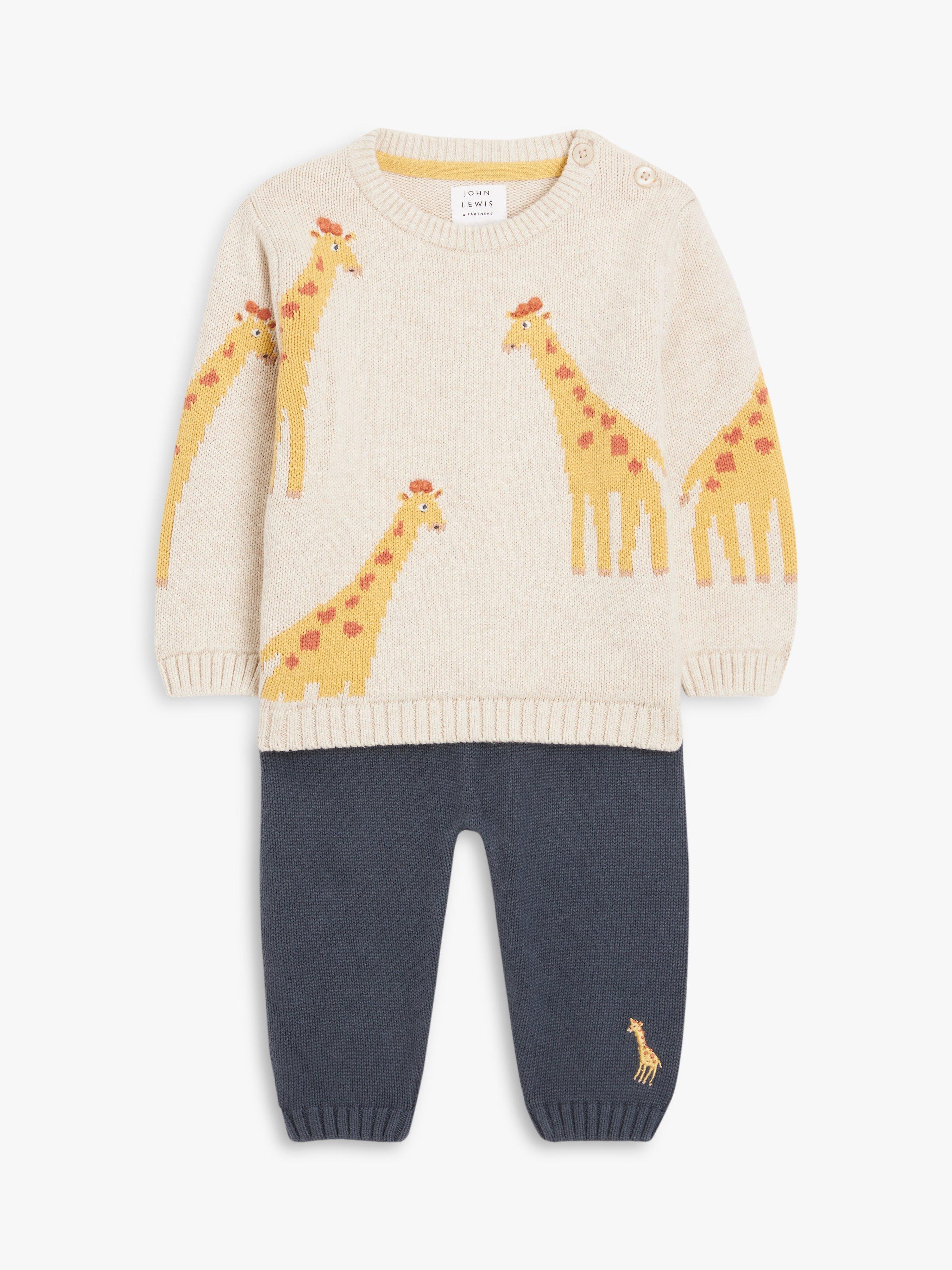 John Lewis Baby Giraffe Jumper and Leggings Set, Multi