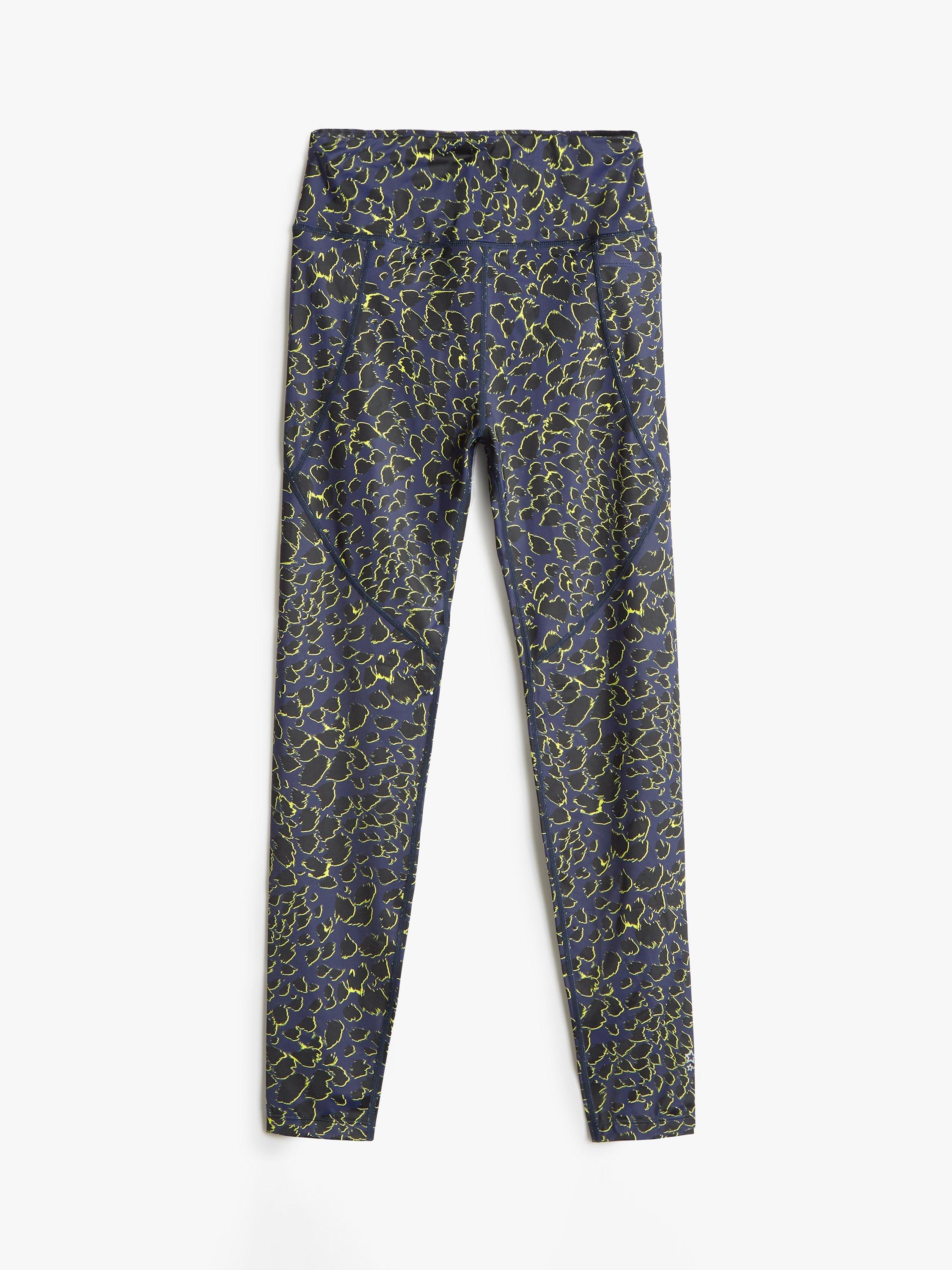 HUSH Aero Active Animal Print Leggings Blue Yellow
