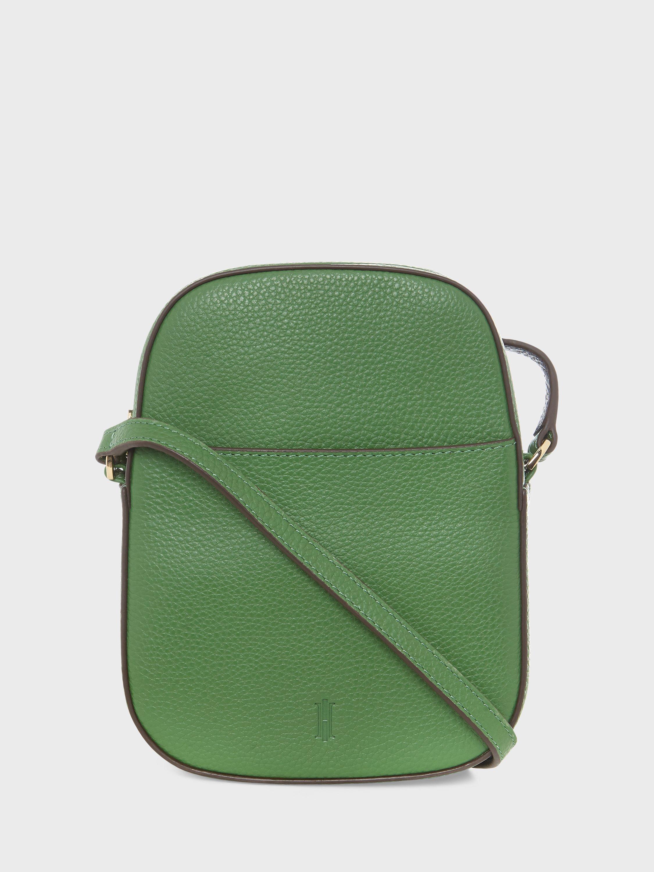 Hobbs Kingston Leather Cross Body Bag, Pea Green, One Size